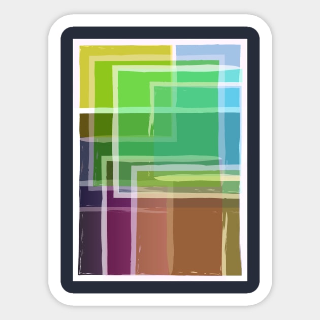 abstract frames Sticker by 916art